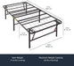 Foldable Metal Platform Bed Frame, Noise-Free Mattress Foundation with Tool-Free Assembly, 18 Inches High, Sturdy Steel Frame, No Box Spring Needed, Twin Size, Black