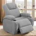 Swivel Rocker Recliner Chair with Vibration Massage, 360° Swivel Recliner Chairs for Adults Ergonomic Lounge Chair with Cup Holders Lazy Boy Recliner Single Sofa Seat (Fabric, Gray)