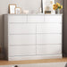 9-Drawer Dresser for Bedroom, 47.2" Wide Handleless Design, White