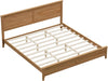 Modern Solid Wood King Size Platform Bed with Headboard,No Box Spring Needed,Easy Assembly,Natural