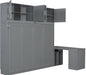 Queen Size Murphy Bed WithIntegratedStorageCabinets