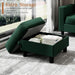 Green 76 Inches Upholstered Sectional Sofa Storage