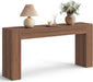 Entryway Table, Long Console Table, Thick Tabletop, Farmhouse Style, for Hallway, behind the Couch, Living Room, Foyer, Easy Assembly, 11.8 X 63 X 31.5 Inches, Chestnut Brown ULNT147KX01S