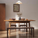 40"-52" Solid Wood Extendable Dining Tables for 2-6 Walnut
