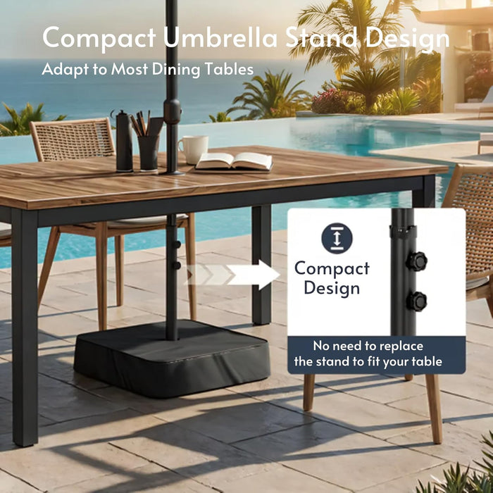 15Ft Large Patio Umbrellas with Base Included, Outdoor Double-Sided Rectangle Market Umbrella with Stand, outside Umbrellas for Poolside Lawn Backyard