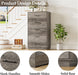 Tall Dresser with 5 Drawers, Modern Wooden Chest of Drawers with Diamond Panel, Anti-Tipping Device, Sturdy and Stable Storage Organizer for Bedroom, Hallway, Living Room
