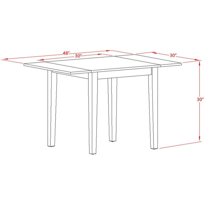 Wooden Kitchen Table with Cherry Rectangular Tabletop