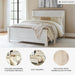 Signature Design by Ashley Willowton Shabby Chic Queen Panel Bed with Metal Slats, Foundation or Box Spring Needed, Whitewash
