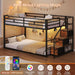 Black Premium SpaceSaving Functionality Twin Bunk Bed