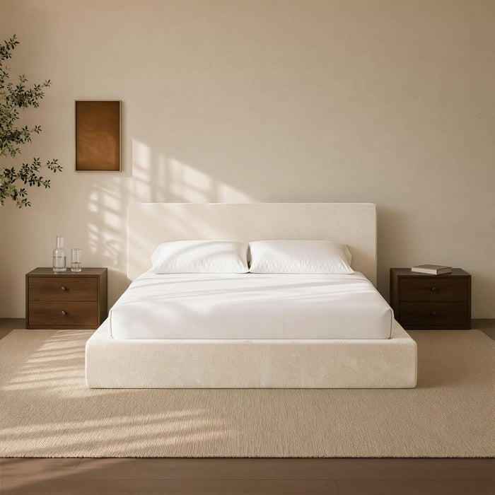 Airframe Queen Upholstered Bed Frame with Plush Padded Headboard