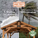 Arlington 12 Ft. X 12 Ft. All Cedar Wood Outdoor Gazebo Structure with Hard Top Steel Metal Peak Roof and Electric