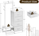 Multifunction White Dresser With Builtin Shoe Rack