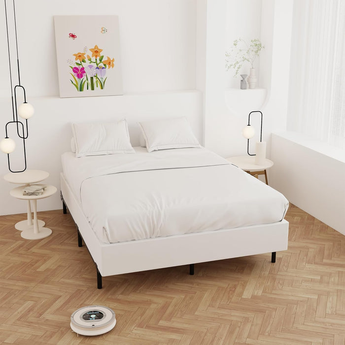 9 Inch Box Spring for Queen Bed, Heavy Duty Metal Box Spring Bed Base with Fabric Cover, Mattress Foundation, Easy Assembly, Noise Free, Black