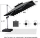 Cantilever Outdoor Umbrella 9' X 9' Square Double Top, Grey