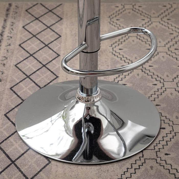 Ellston Velvet Adjustable Swivel Barstools in Pink, Set of 2