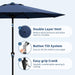 10FT Umbrella Outdoor Patio, Backyard Umbrella with 8 Sturdy Ribs, Push Button Tilt and Crank, Waterproof UV Protection for Garden, Table, Pool, Market