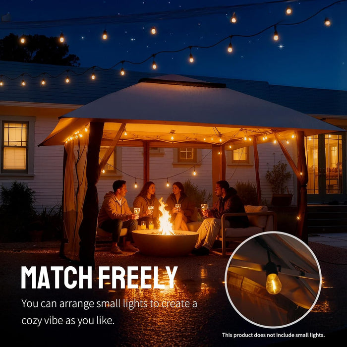 13x13 Pop Up Gazebo White Weatherproofing Durability
