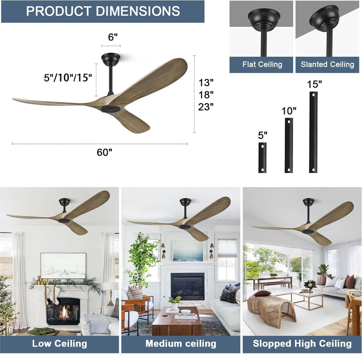 Expert Design 52 Inch Indoor Outdoor Ceiling Fan