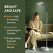 Natural Daylight Floor Lamp - Craft Light Floor Standing for Reading, Crafting, Sewing - Adjustable Gooseneck - Task Lamps for Living Room, Bedroom, Office