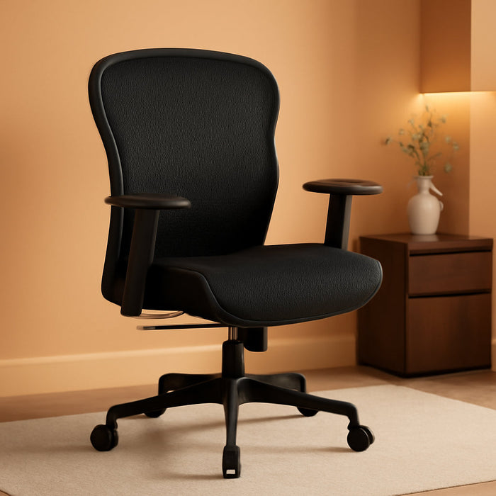 Wave Big and Tall Office Chair 450Lbs - Breathable Stretch Mesh Back & Seat Extra Wide Desk Chair - plus Size Executive Office Chair Ergonomic Heavy Duty Tilt Recline, Oversized Wide Office Chair