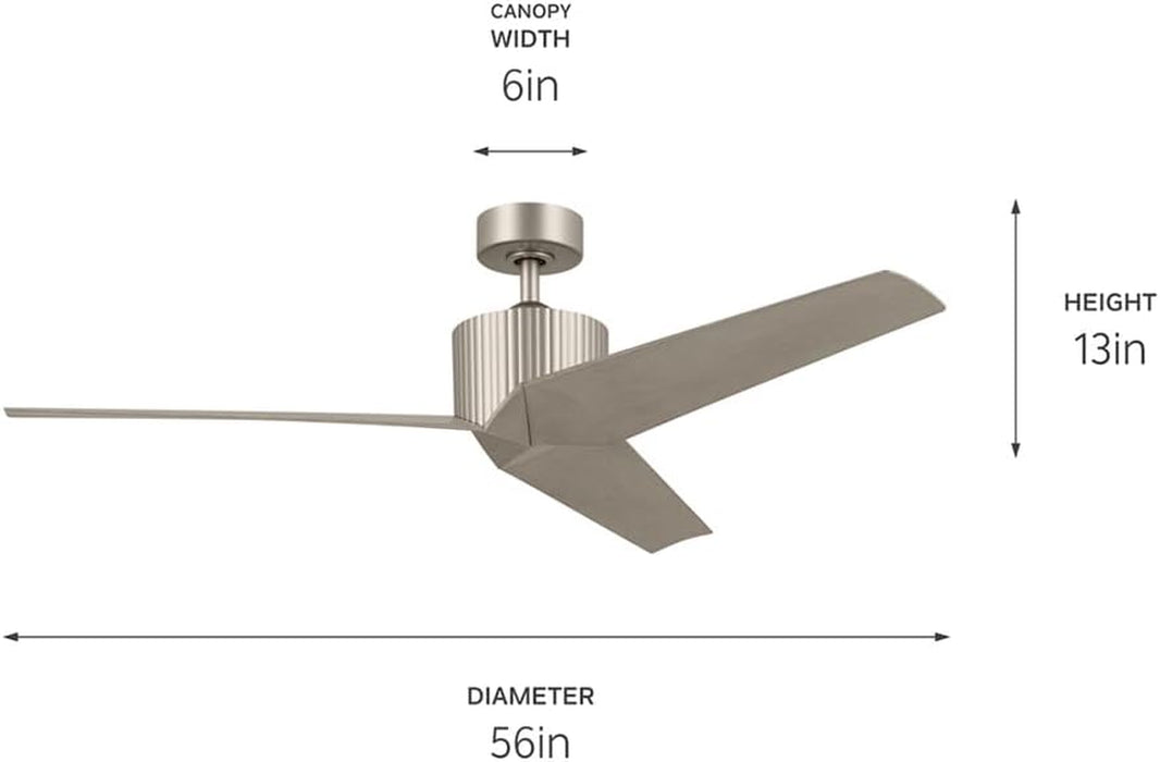 Kichler Almere 56 Inch Brushed Nickel Modern Ceiling Fan