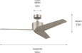 Kichler Almere 56 Inch Brushed Nickel Modern Ceiling Fan