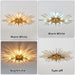 Semi Flush Mount 8 Light Ceiling Light Modern Metal Ceiling Lighting Gold Light Fixture Chandelier for Farmhouse Kitchen Dining Room Bedroom Hallway Living Room.