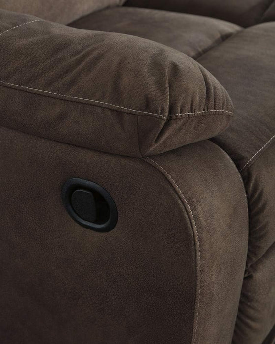 Faux Leather Recliner Loveseat - Brown