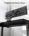 Electric Standing Desk with Drawers, C-Clamp Mount Compatible, 55 X 28 Inch Height Adjustable Sit Stand Desk, Fabric Drawers, Home Office Stand up Desk with 4 Custom Height Settings, Black