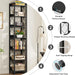 Tribesigns 78.7 Inch Tall Skinny Narrow Bookshelf Bookcase, Black | 7 Tier Bookcase for Small Spaces, Freestanding Display Shelves, Multifunctional Corner Storage Organizer for Home Office