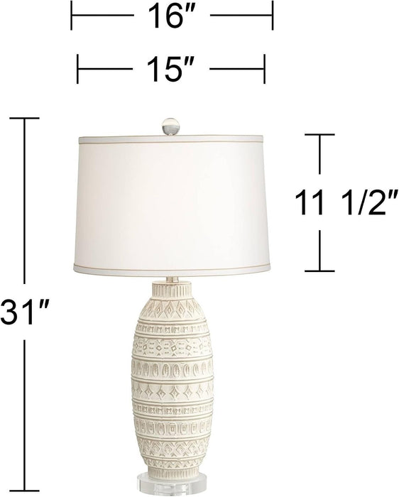 Cullen 30 1/2" Table Lamp Large Modern Almond Ceramic
