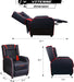 Gaming Recliner Chair Racing Style Single PU Leather Sofa Modern Living Room Recliners Ergonomic Comfortable Home Theater Seating, Red