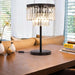 3 Lights Crystal Table Lamp, Bedside Lamp for Bedroom