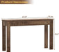 Console Table, 47" Farmhouse Wood Entryway Table, Sofa Tables Narrow Long behind Couch, Entry Table for Entrance, Hallway, Living Room, Cracked Oak