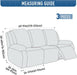 Recliner Sofa Covers Stretch Reclining Couch Cover, Jacquard Recliner Couch Cover for 3 Seat Furniture Protector Sofa Slipcovers with Elastic Bottom for Kids, Pets (Dark Grey)