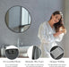 Black round Wall Mirror 24 Inch, Bathroom Mirrors for over Sink, Circle Mirror for Bathroom, Entryway, Bedroom, Vanity