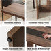7 Pieces Dining Table & Chairs Set for 4-8 People, 71 Inch Kitchen Table with 6 Chairs, Rectangle Dining Table with Wooden Legs for Dining Room, Living Room, Brown