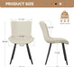 Dining Chair Set of 4 PU Leather Dining Room Chairs Upholstered Comfy Dining Chairs Modern Kitchen Armless Side Chair with Sturdy Metal Legs,Beige