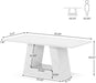 Dining Table for 4 to 6 People, 63" Rectangular Dining Room Table, Modern Wooden Faux Marble Dinner Table with Sturdy Base for Kitchen, Living Room