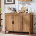 Sideboard Buffet Cabinet with Storage, 46" Arc-Shaped Credenza