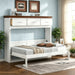 Horizontal Murphy Bed With Drawers White WalnutTop