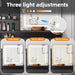 Makeup Vanity Desk with LED Mirror & Movable Storage Cabinet, 3-Tier Open Shelves, 5 Drawers, Adjustable 3-Color Lighting for Bedroom