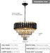 20-Inch Ultra Modern Crystal Chandelier Smoke Gray
