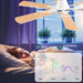 56 Inch Ceiling Fans with Lights, White Flush Mount Ceiling Fan with Light and Remote/App Control, 3Cct,Dimmable, Noiseless, Low Profile Ceiling Fan for Bedroom, Patio, Indoor/Outdoor Use