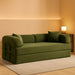 Green Convertible Sofa Bed With Removable Armrests