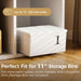 6 Wood Cube Storage Organizer with Open Back and Removable Back Panels, 11In White Cube Storage Bookshelf, Cubicle Shelf Bookcase for Home Office Bedroom Living Room, Vertical or Horizontal