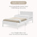 Cora Wood Twin Bed with Removable Guardrails - Wood Twin Bed with Slats Supports for Girls & Boys Teens, No Box Spring Needed, White Oxford Stripes