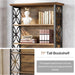71 Inch Industrial Metal Bookshelf Freestanding Unit