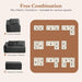 106 Inches Grey Convertible Sectional Upholstered Sofa