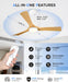 52'' Coastal Grade White Ceiling Fan with Light and Remote, Corrosion Resistant Indoor Outdoor Fan, Quiet Reversible Motor, 3CCT Dimmable LED, ABS Blade Fan for Living Room, Patio, ZCCF08WY-52